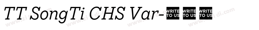 TT SongTi CHS Var字体转换